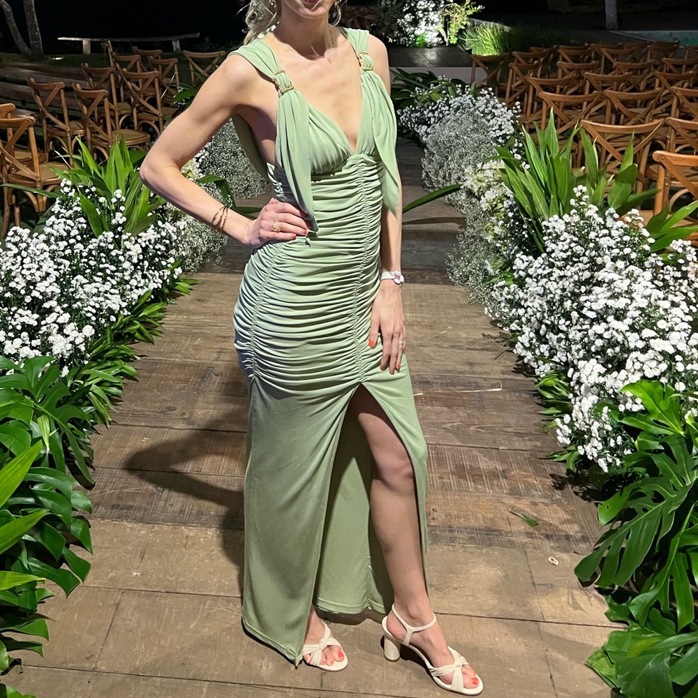 Cult Gaia Green Charlene Gown